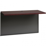 Lorell Mahogany Laminate/Charcoal Modular Desk Series (79166)