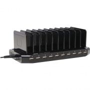 Tripp Lite 10-Port USB Charging Station Hub w Adjustable Storage Tablet / Smartphone / iPad / Iphone 5V 21A 105W (U280010ST)