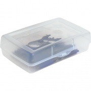 Sparco Clear Plastic Pencil Box (23810)