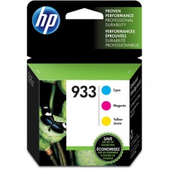 HP 933 3-pack Cyan/Magenta/Yellow Original Ink Cartridges (N9H56FN)