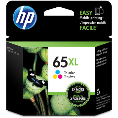 HP 65XL Tri-color Original Ink Cartridge (N9K03AN)
