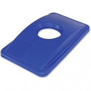Thin Bin Round Cut Out Blue Lid (702511CT)