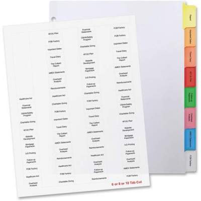 Business Source Index Dividers and Labels (99815)