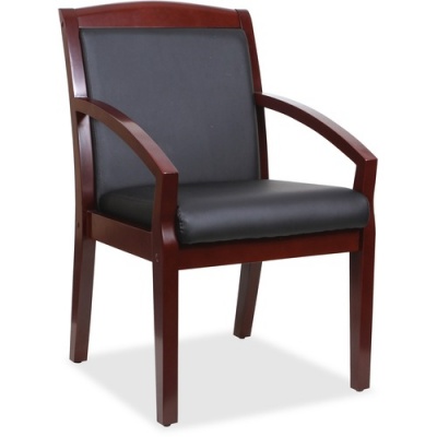 Lorell Sloping Arms Wood Guest Chair (20020)