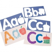 Roylco Big Alphabet and Picture Stencils (R5618)