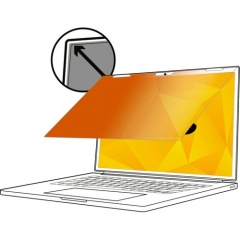 3M Gold Privacy Filter for 15.6in Laptop with COMPLY Flip Attach, 16:9, GF156W9B Gold, Glossy