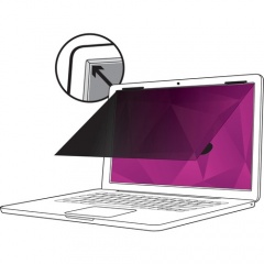 3M High Clarity Privacy Filter for 15.6in Laptop with COMPLY Flip Attach, 16:9, HC156W9B Black, Glossy