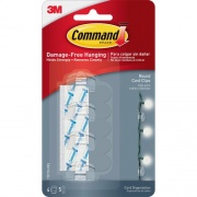 Command Round Cord Clips with Clear Strips (17017CLRES)