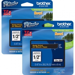 Brother P-touch TZe Laminated Tape Cartridges (TZE334BD)