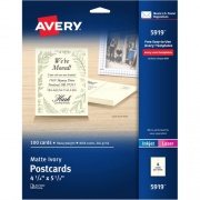 Avery Laser, Inkjet Postcard - Ivory (5919)