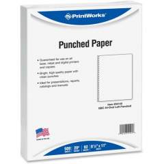 Paris Corporation PrintWorks Professional 44-Hole Pre-Punched Spiral Coil Paper for Presentations, Booklets & More (04145)