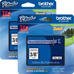 Brother P-touch TZe Laminated Tape Cartridges (TZE121BD)