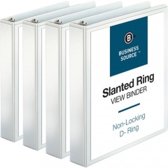 Business Source Basic D-Ring White View Binders (28441BD)