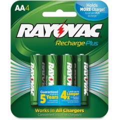 Rayovac Recharge Plus AA Batteries (PL7154GENE)
