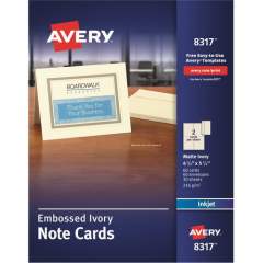 Avery Inkjet Greeting Card - Ivory (8317)