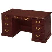 DMI Governor's Collection Mahogany Furniture Pedestal Desk - 5-Drawer