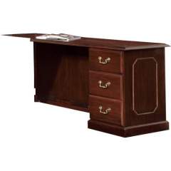 DMi Governor's Collection Mahogany Furniture Pedestal Desk - 3-Drawer