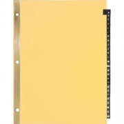 Business Source A-Z Black Leather Tab Index Dividers (01181)