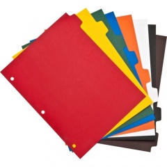 Business Source Plain Tab Color Polyethylene Index Dividers (01810)