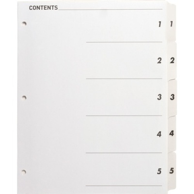 Business Source Table of Content Quick Index Dividers (05852)