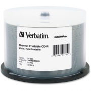 Verbatim CD-R 700MB 52X DataLifePlus White Thermal Printable, Hub Printable - 50pk Spindle (94795)