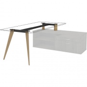 Lorell Relevance Wood Frame for 30" L-shape Desk (16224)