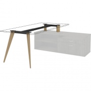 Lorell Relevance Wood Frame for 24" L-shape Desk (16225)