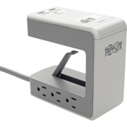 Tripp Lite Surge Protector Desk Clamp 6-Outlet 2 USB-A; 1 USB-C 8ft Cord (TLP648USBC)