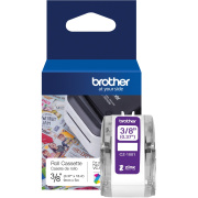 Brother Genuine CZ-1001 3/8" (0.37") 9mm wide x 16.4 ft. (5 m) long label roll featuring ZINK Zero Ink technology