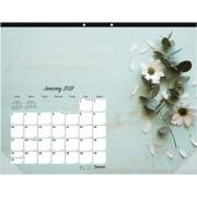 Blueline Romantic Floral Desk Pad Calendar