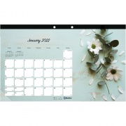 Blueline Romantic Floral Desk Pad Calendar (C195112)