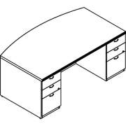 Lacasse Double Pedestal Bow Front Desk (72KUF4272UAG)