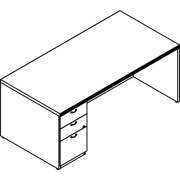 Lacasse Left Single Pedestal Desk (72DUF3672SG)