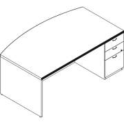 Lacasse Right Single Pedestal Bow Desk (71DS4272UFAG)