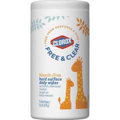 Clorox Free & Clear Hard Surface Daily Wipes, Bleach-Free Cleaning Wipes