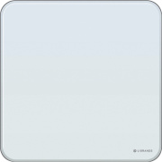 U Brands Square Magnetic Glass Dry Erase Board, Only for use with HIGH Energy Magnets, 12 x 12 Inches, Frameless, Marker Included (2343U00-01)