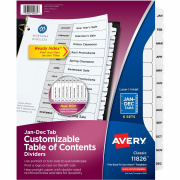 Avery Ready Index(R) Monthly Dividers, Customizable Table of Contents, Classic White Tabs, 6 Sets (11826)