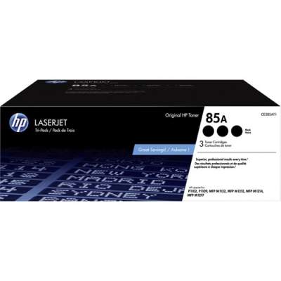 HP 85A 3-pack Black Original LaserJet Toner Cartridges (CE285AT1)