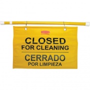 Rubbermaid Commercial Closed/Cleaning Safety Sign (9S1600YLCT)