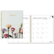 Blueline Floral Academic Monthly Planner