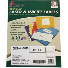 Skilcraft Recycled Laser/Inkjet Address Labels (6736513)