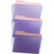 Officemate Blue Glacier Wall File, 3/Box (23220)