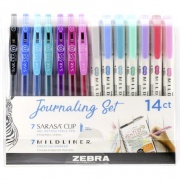 Zebra Sarasa Clip Gel Pens/Mildliner Markers Set (10014)