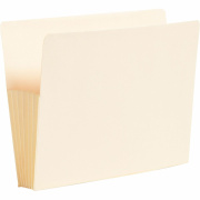Smead End Tab File Pocket, Reinforced Straight-Cut Tab, 5-1/4" Expansion, Fully-Lined Gusset, Letter Size, Manila, 10 per Box (75174)