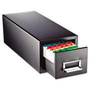 SteelMaster Drawer Card Cabinet Holds 1,500 3 X 5 Cards, 7 3/4 X 18 1/8 X 7 (263F3516SBLA)