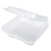 Genpak Snap-It Vented Foam Hinged Container, White, 9-1/4 X 9-1/4 X 3, 100/bag, 2/ct (SN200V)