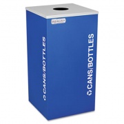 Ex-Cell Kaleidoscope Collection Bottle/Can-Recycling Receptacle, 24 gal, Royal Blue (RCKDSQCRYX)