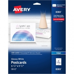 Avery Inkjet Postcard - White (8383)