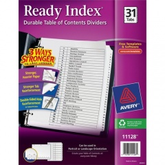 Avery Ready Index Binder Dividers - Customizable Table of Contents (11128)