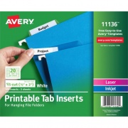 Avery Printable Tab Inserts for Hanging File Folders (11136)